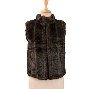 Vintage 80s Investments Faux Fur Vest  S